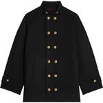 CELINE Двубортное пальто яйцо, Black - фото