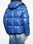 Стеганая пуховая куртка с капюшоном MONCLER, синий - фото 4