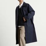 Studio Nicholson X Mackintosh Long Bonded Mac, темно-синий - фото 2