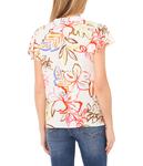 Блуза CeCe V-Neck Shirred Flutter Sleeve Blouse, New Ivory - фото 2