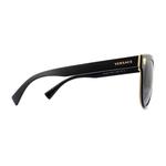 Солнцезащитные очки ve2198 1002t3 серые Versace, черный - фото 4