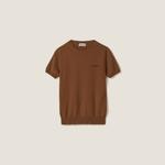 Кашемировый свитер MIU MIU, табак - фото