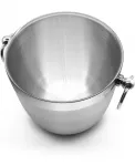 Изолированное ведерко для льда из нержавеющей стали с щипцами для льда и крышкой Mega Casa, серебряный - фото 3