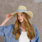 Женская широкополая соломенная шляпа Levi's, Blue - фото 7