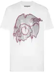 Футболка с принтом Dripping Skull Philipp Plein, белый - фото