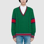 Свитер мужской зеленый Gucci, зеленый - фото 2