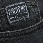 Укороченные джинсы VERSACE JEANS COUTURE, черный - фото 6