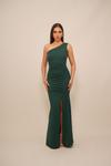 Платье WAL G. AVA ONE SHOULDER MAXI​, Forest Green/Dark Green - фото 2