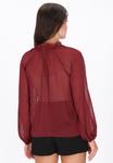 Блуза faina Button-down blouse, Burgundy/Red - фото 3