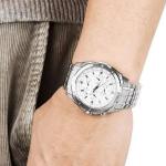 Часы CASIO Quartz EDIFICE Stainless Steel Strap White Dial Mens White Analog, белый - фото 3