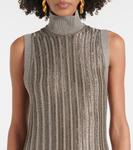 Мини-платье из смесовой шерсти Tom Ford, Metallic Olive - фото 4