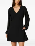 Платье мини с V-образным вырезом Twinset, черный - фото 3
