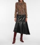 Шелковая блузка с цветочным рисунком Victoria Beckham, черный - фото 6