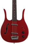 Бас-гитара Danelectro Red Hot Longhorn с полузакрытым корпусом - красная - фото 2