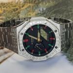 Часы Casio G-Shock Analog-Digital 2100 Series, арт. GA-2100SKE-7A, 44 мм, серебристый - фото 6