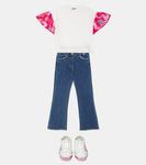 Расклешенные джинсы Il Gufo, Celeste Scuro - фото 2