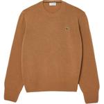 Свитшот с круглым вырезом LACOSTE, коричневый - фото