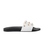 Шлепанцы Versace Medusa Stud Leather Slide, белый - фото