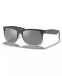 Солнцезащитные очки унисекс, RB4165 Justin Mirror Ray-Ban, серый - фото