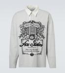 Хлопковая рубашка-поло с логотипом Acne Studios, Cold Grey - фото