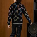 Свитер gg wool jacquard cardigan 'black' Gucci, черный - фото 3