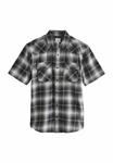 Рубашка SHORT SLEEVE CHECK TWIN POCKET WESTERN REGULAR FIT Next, черный - фото