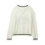 Топ MM6 Maison Margiela Varsity Jaquard V-Neck, Off White - фото 2