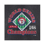 Мужская футболка с логотипом Heather Charcoal Distressed Texas Rangers 2023 World Series Champions Franchise Guys Fanatics, серый - фото 2