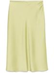 Атласная юбка миди Blumarine, зеленый - фото