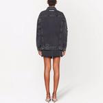 Джинсовая куртка женская черная Miu Miu - фото 3