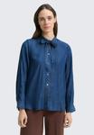Блуза TOM TAILOR Button-down blouse, Blue Denim Dark Wash/Blue Denim - фото