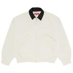 Куртка Supreme Leather Collar Utility Jacket, Stone - фото