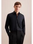 Деловая рубашка Comfort черного цвета Seidensticker - фото