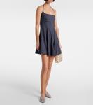 Мини-платье Leone из льняной смеси денима Staud, Chambray - фото 2