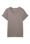 Пижамный топ TOM TAILOR KURZARM, Grey Medium Solid/Mottled Grey - фото 4