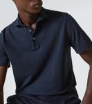 Хлопковая пике-поло Fedeli, темно-синий - фото 5