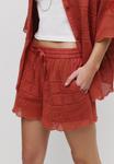 Шорты PULL&BEAR EMBROIDERED , Dark Red - фото 4