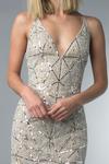 Коктейльное платье с бретельками Basix Black Label, Nude Silver - фото 3