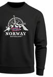 Толстовка Neverless FRONTPRINT MIT PRINT NORWAY FLAG, Schwarz/Anthracite - фото 3
