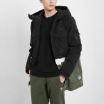 Vans Мужская пуховая куртка черно-серая, Black Gray - фото 5