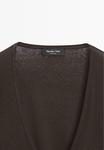 Кардиган Massimo Dutti BLEND CROSSOVER, Mottled Dark Brown - фото 8