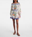 Шелковое креповое мини-платье с принтом Camilla, Tiles Darls - фото 2