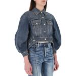 Alexander McQueen Короткое пальто женское синее - фото 6