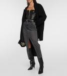 Кожаное бюстье etna Isabel Marant, черный - фото 2