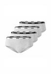 Брифы Puma SOFT BUND LOGO 4ER PACK, Grau Melange/Grey - фото 4