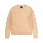 Свитер Stussy Loose Knit Cross Cable Sweater, кремовый - фото