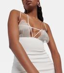 Свадебное платье из крепа с вырезом Nensi Dojaka, белый - фото 4