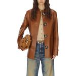 Acne Studios Кожаная куртка, Brown - фото 2