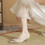 Туфли женские на высоком каблуке Bamiti, хаки - фото 5