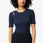 Футболка женская LACOSTE, синий - фото 5